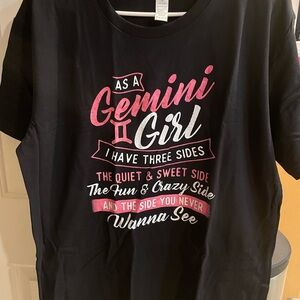 Black Gemini Graphic T-Shirt